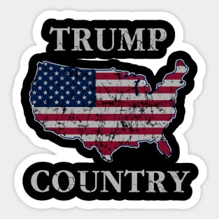 Patriotic Trump Country Sticker